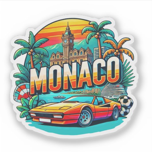 Monaco Sticker (Voorkant)