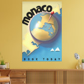 Monaco Travel poster Canvas Afdruk (Insitu (Woonkamer))