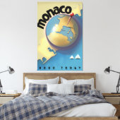 Monaco Travel poster Canvas Afdruk (Insitu (Slaapkamer))