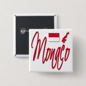 Monaco Vierkante Button 5,1 Cm (Voorkant /achterkant)