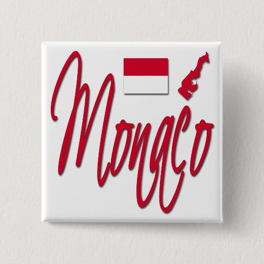 Monaco Vierkante Button 5,1 Cm (Voorkant)