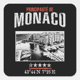 Monaco Vierkante Sticker