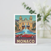Monaco Vintage Beroemde Reisplaats Briefkaart (Staand voorkant)
