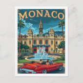 Monaco Vintage Beroemde Reisplaats Briefkaart (Voorkant)