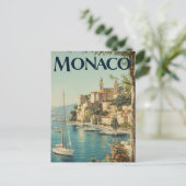 Monaco vintage  briefkaart (Staand voorkant)
