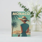 Monaco vintage fashion briefkaart (Staand voorkant)