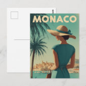 Monaco vintage mode briefkaart (Voorkant / Achterkant)