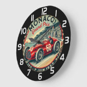 Monaco Vintage Racing Poster Grote Klok (Hoek)