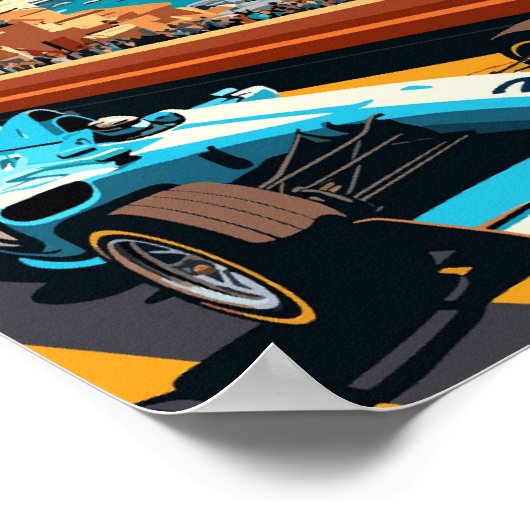 Monaco vintage reisillustratie poster (Hoek)