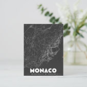 Monaco Vintage Reiskaart Briefkaart (Staand voorkant)