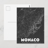 Monaco Vintage Reiskaart Briefkaart (Voorkant / Achterkant)
