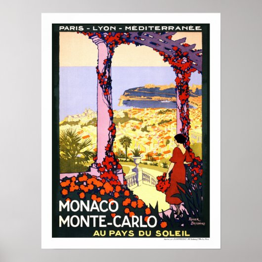 Monaco Vintage Travel Poster (Voorkant)
