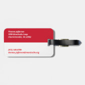 Monaco vlag bagagelabel (Achterkant horizontaal)