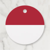 Monaco vlag bedankjes labels (Achterkant)