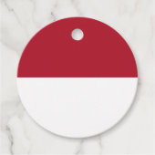 Monaco vlag bedankjes labels (Voorkant)