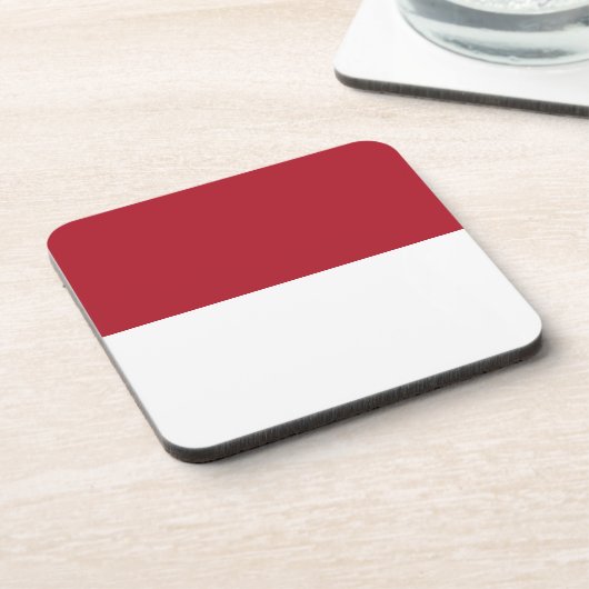 Monaco vlag bier onderzetter (Linkerzijde)