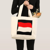 Monaco Vlag Boodschappentas Grote Tote Bag (Voorkant (product))