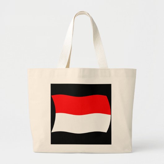 Monaco Vlag Boodschappentas Grote Tote Bag (Voorkant)