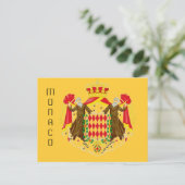 Monaco vlag briefkaart (Staand voorkant)