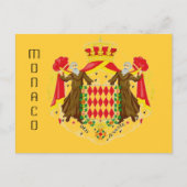 Monaco vlag briefkaart (Voorkant)