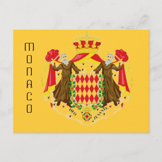 Monaco vlag briefkaart (Voorkant)