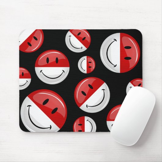 Monaco-vlag glimlachen muismat (Met muis)