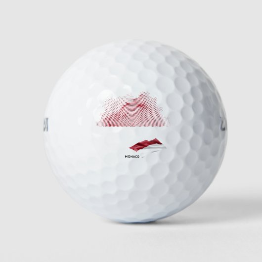 Monaco vlag golfballen (Voorkant)