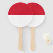 Monaco-vlag Handwaaier (Voorkant en achterkant)