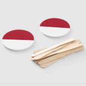Monaco vlag handwaaier (Niet-gemonteerd)