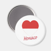 Monaco Vlag Hart Magneet (Voorkant / Achterkant)