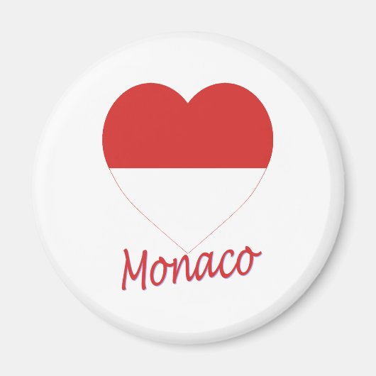 Monaco Vlag Hart Magneet (Voorkant)