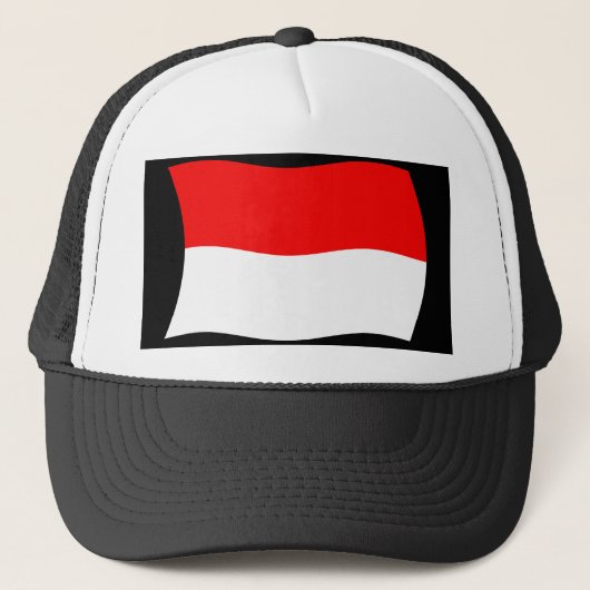Monaco Vlag Hoed Trucker Pet (Voorkant)