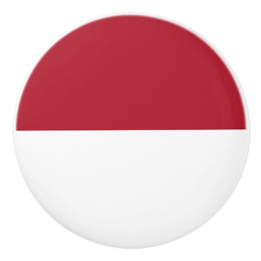 Monaco vlag keramische knop (Voorkant)
