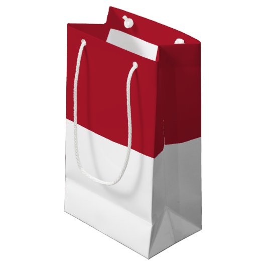 Monaco vlag klein cadeauzakje (Voorkant Gekanteld)