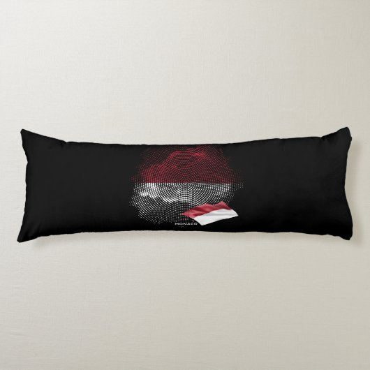 Monaco vlag lichaamskussen (Voorkant)