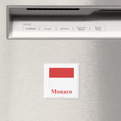 Monaco Vlag met Naam Magneet (Insitu (Vaatwasser))