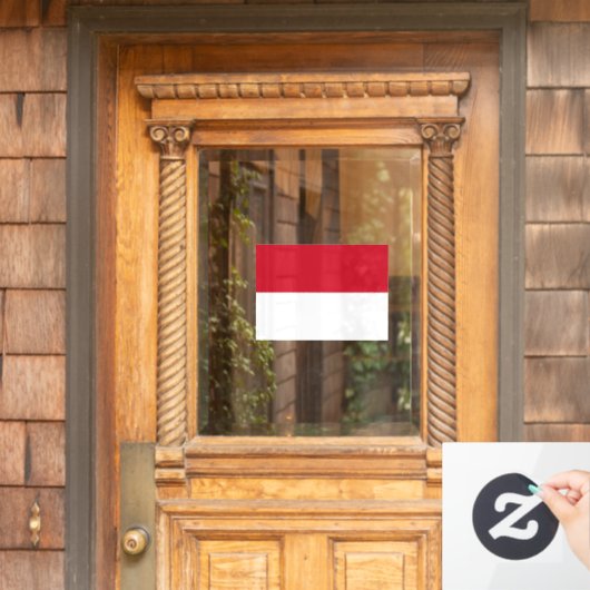 Monaco-vlag op maat gesneden  raamsticker (Huis Deur)