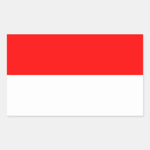 Monaco vlag rechthoekige sticker