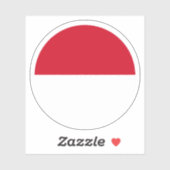 Monaco Vlag Ronde Sticker (Vel)
