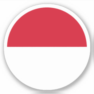 Monaco Vlag Ronde Sticker