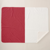 Monaco vlag sherpa deken (Voorkant (horizontaal))