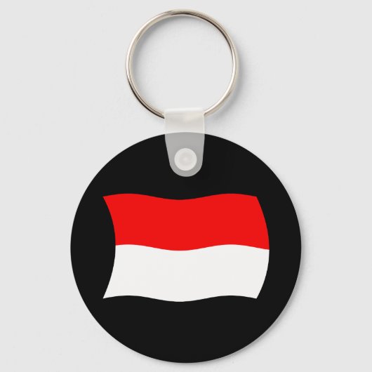 Monaco Vlag Sleutelhanger (Voorkant)