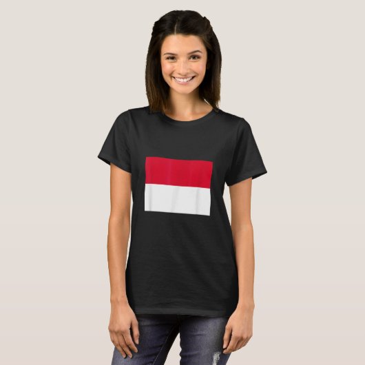 Monaco vlag t-shirt (Voorkant volledig)