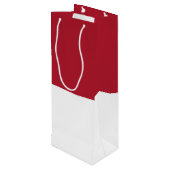 Monaco vlag wijn cadeautas (Achterkant Gekanteld)