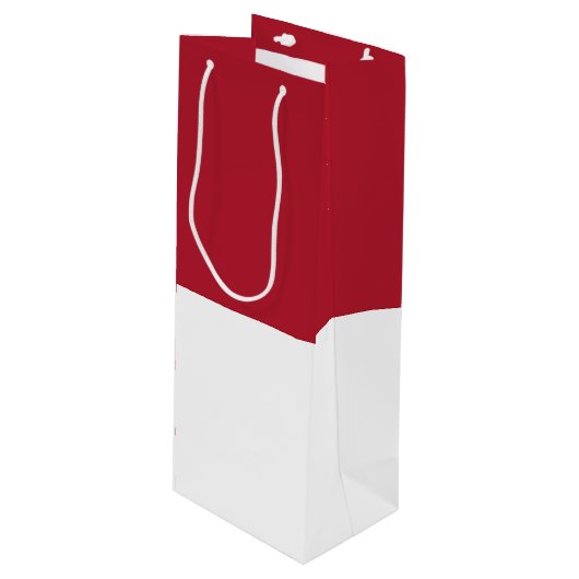 Monaco vlag wijn cadeautas (Voorkant Gekanteld)