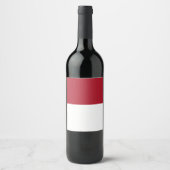 Monaco vlag wijn etiket (Voorkant)