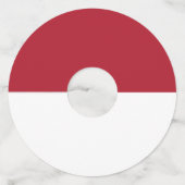 Monaco vlag wijnglaslabel (Achterkant)