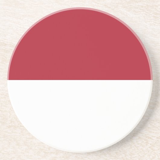 Monaco vlag zandsteen onderzetter (Voorkant)