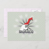 Monaco-vlagplattegrond 2.0 briefkaart (Voorkant / Achterkant)