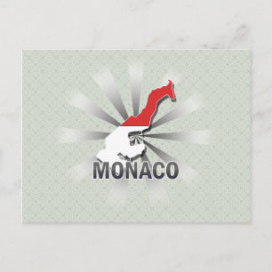 Monaco-vlagplattegrond 2.0 briefkaart